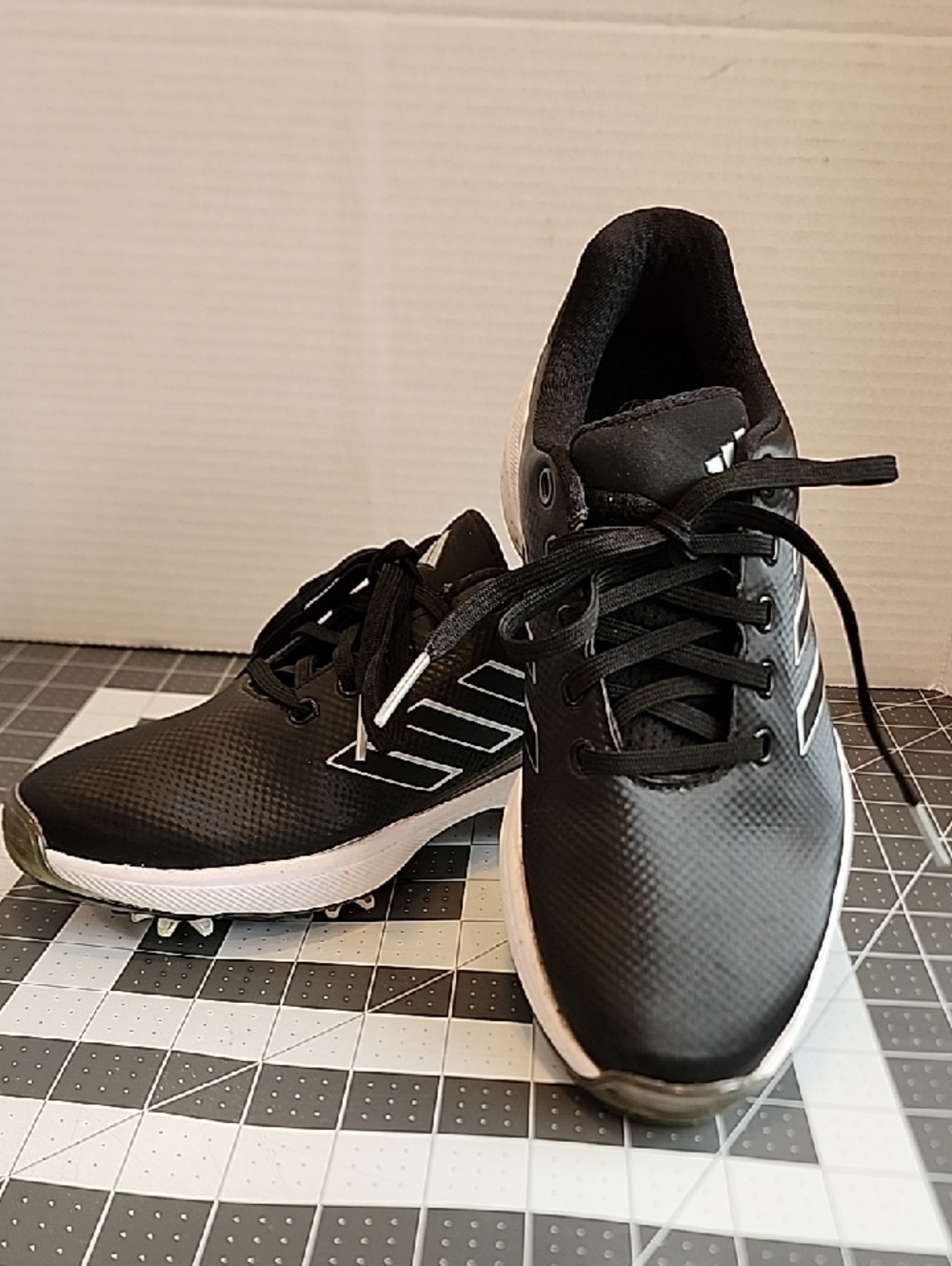 Women's Adidas LIGHTSTRIKE ZG23 Golf Shoes, Size 6.5, Black/White, Soft Spikes